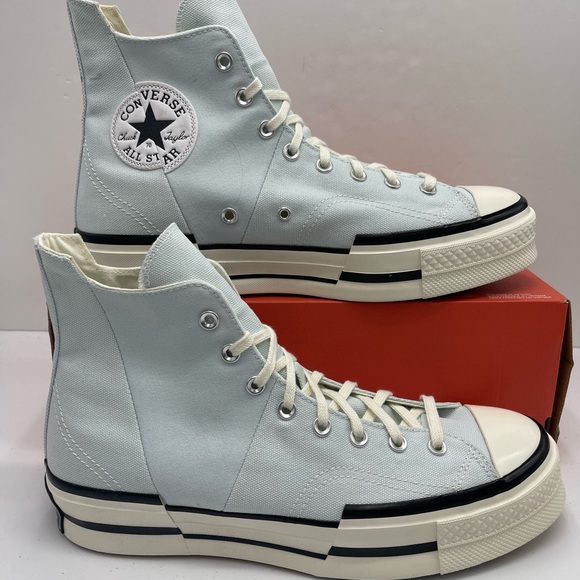 Converse Men’s A03537C CHUCK 70 PLUS HI
AQUA MIST/EGRET/WHITE
High-Top Sneakers - Picture 1 of 16